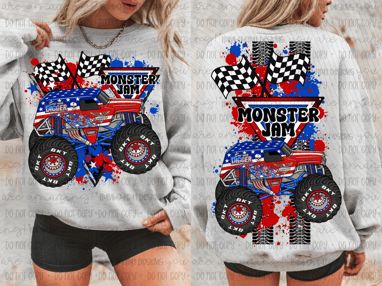 Son-uva Digger RWB Front Back