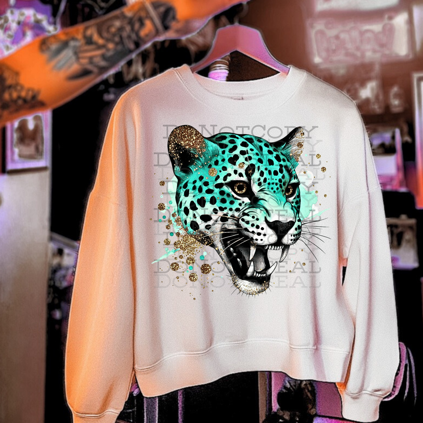 Teal Leopard