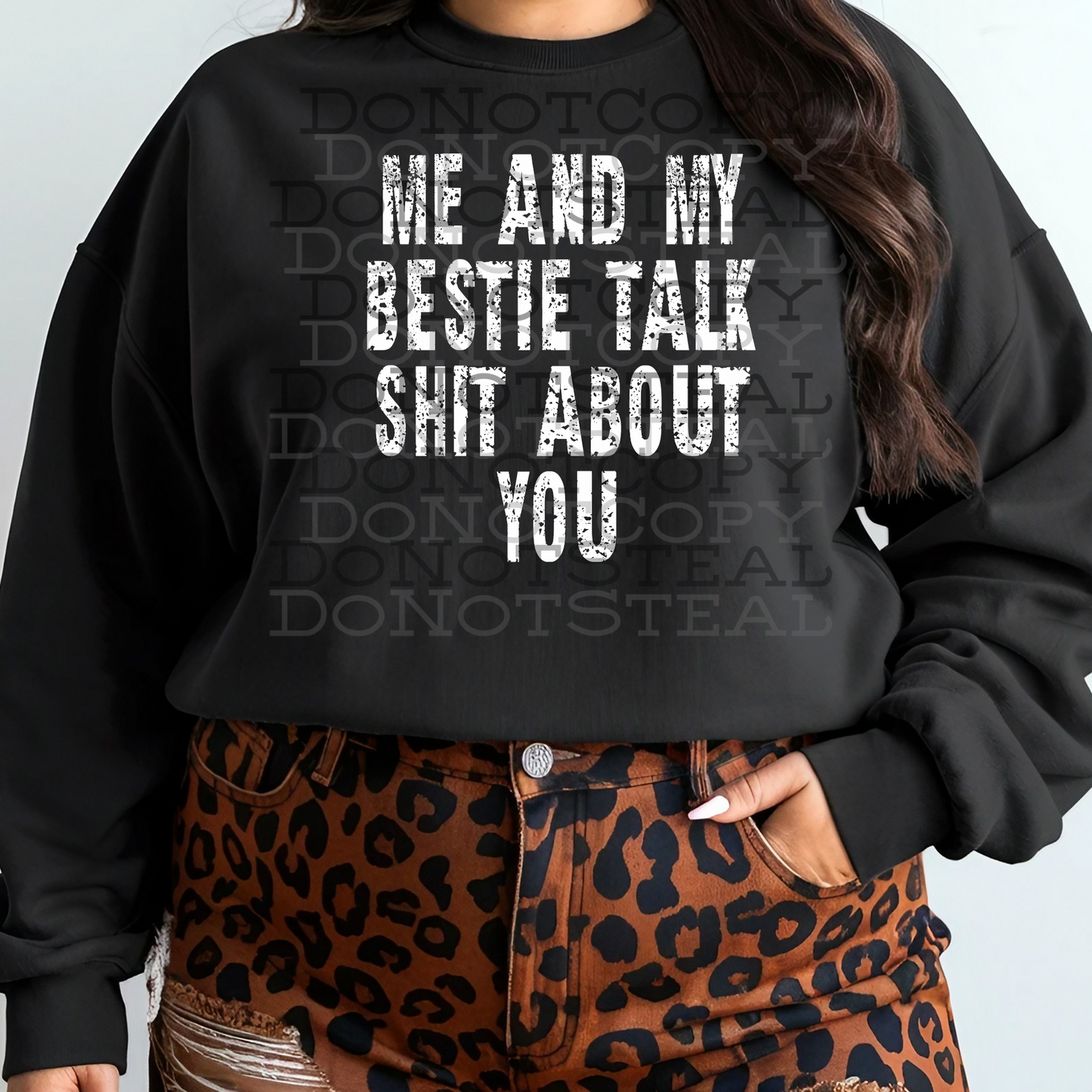 Me & My Bestie - white font