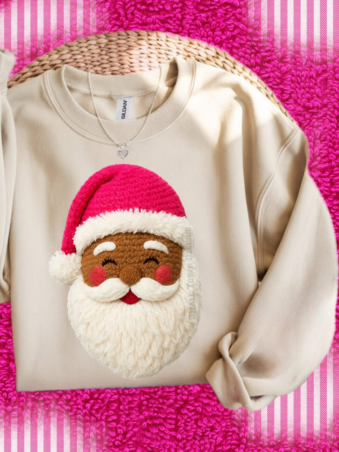 Faux Yarn Santa
