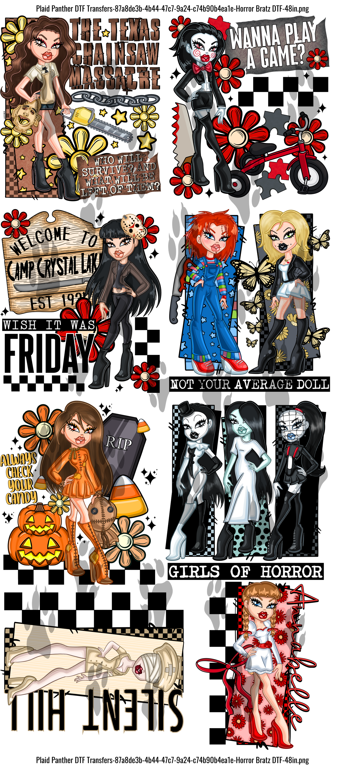 Horror Dolls DTF Gangsheet