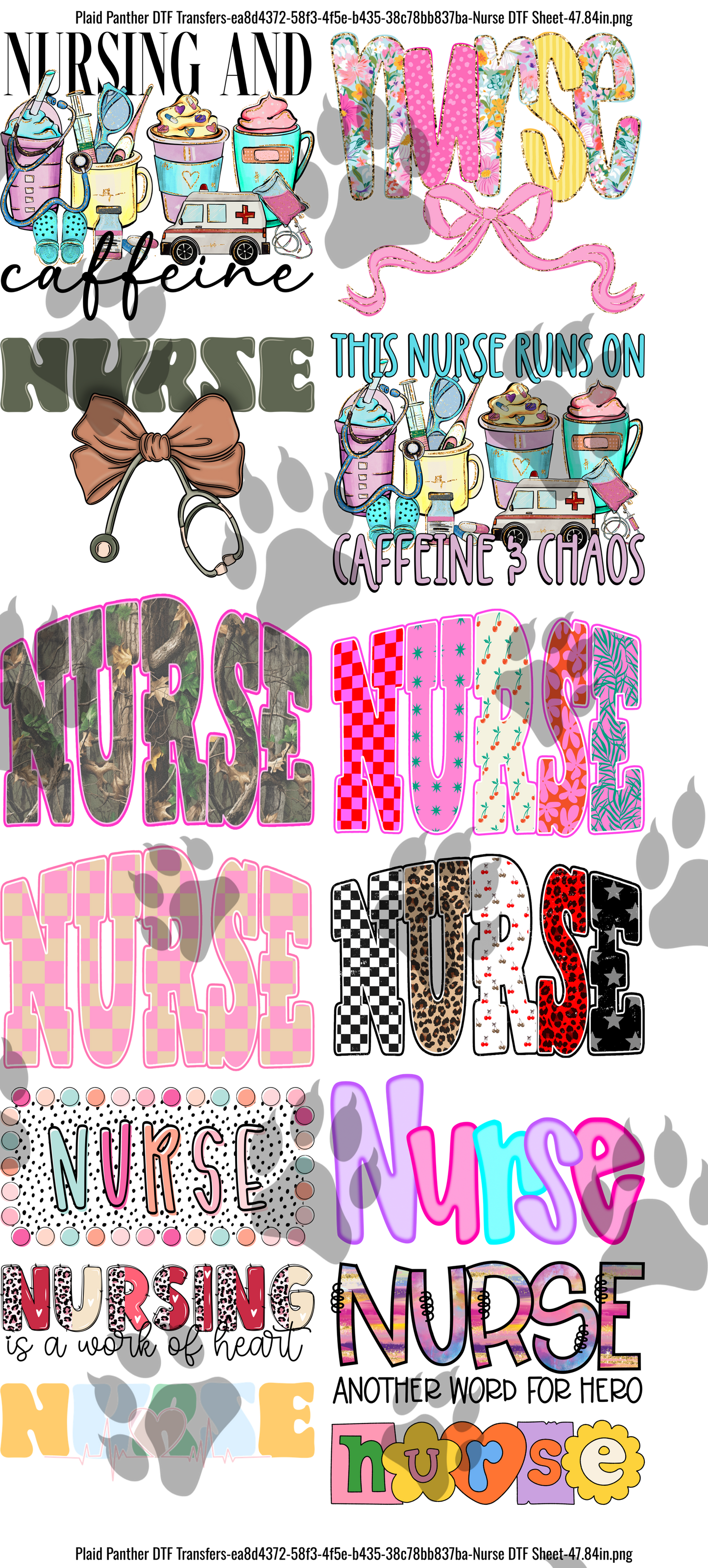 Nurse DTF GANGSHEET