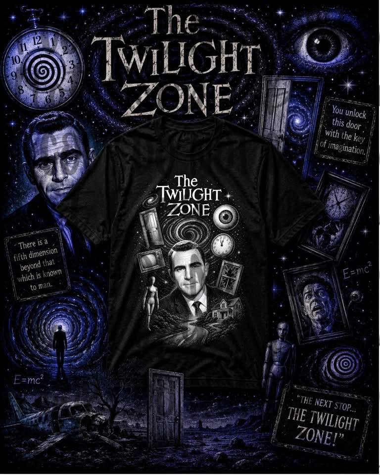 The Twilight Zone BLK Tee DTF Transfer