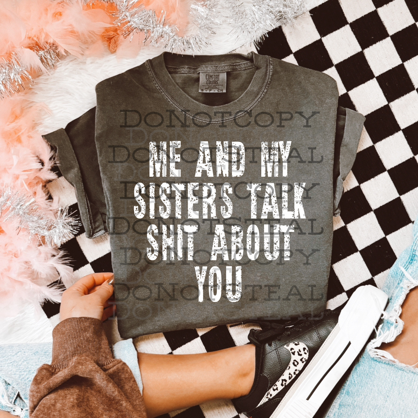 Me & My Sisters - white font