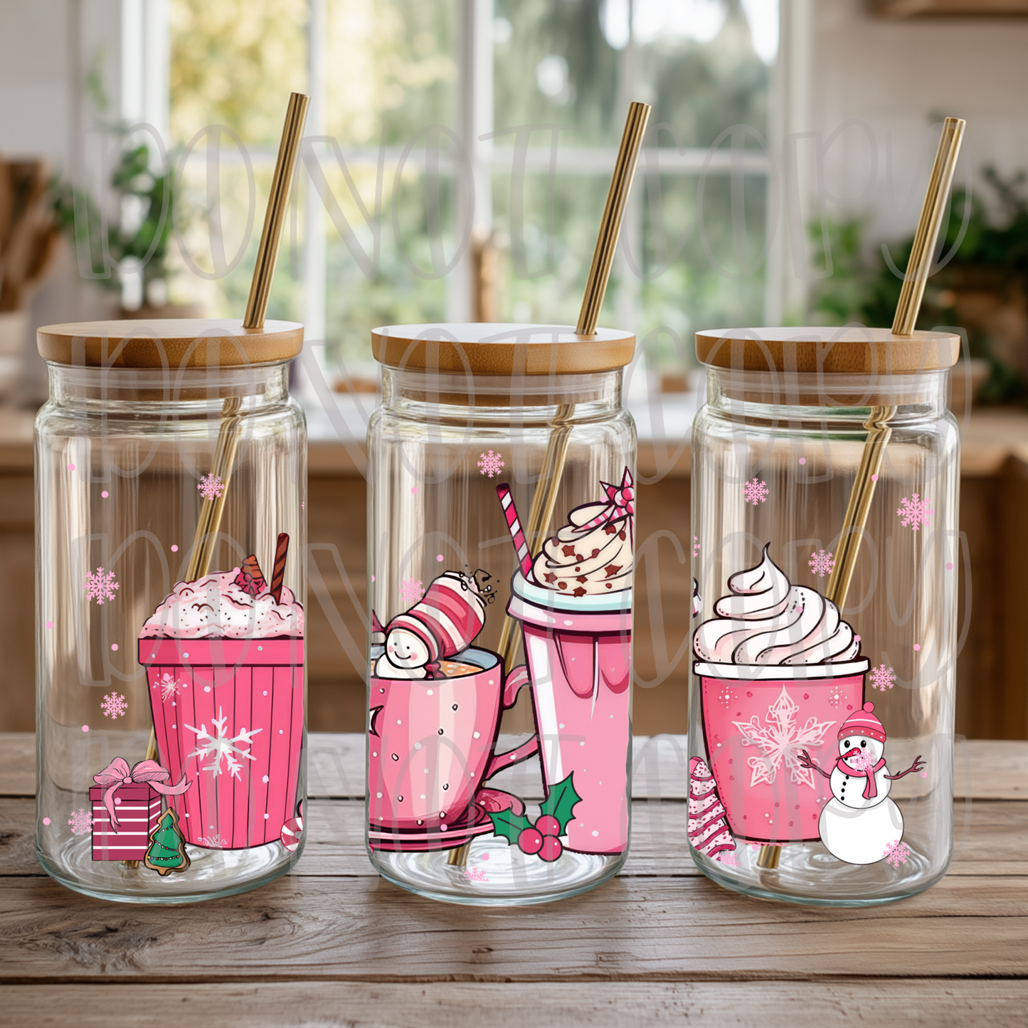 Pink Winter Cocoa Trio