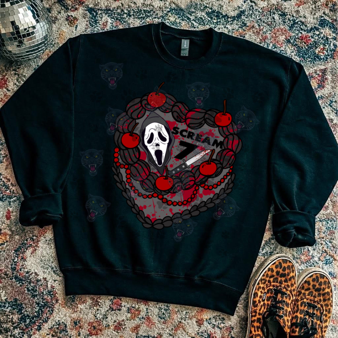 Scream 7 Cherry Heart Cake