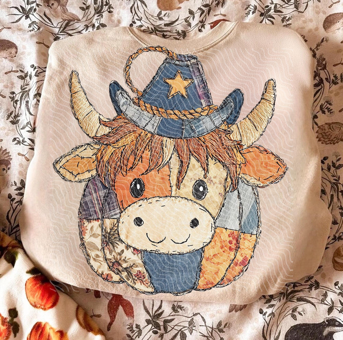 Patchwork Highland Cow