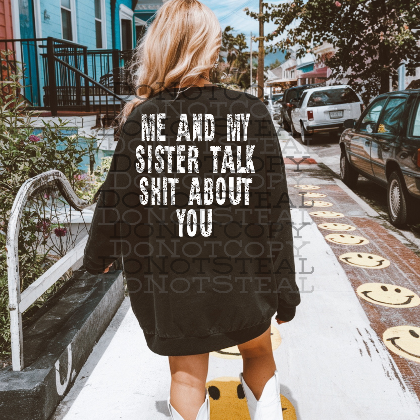 Me & My Sister - white font