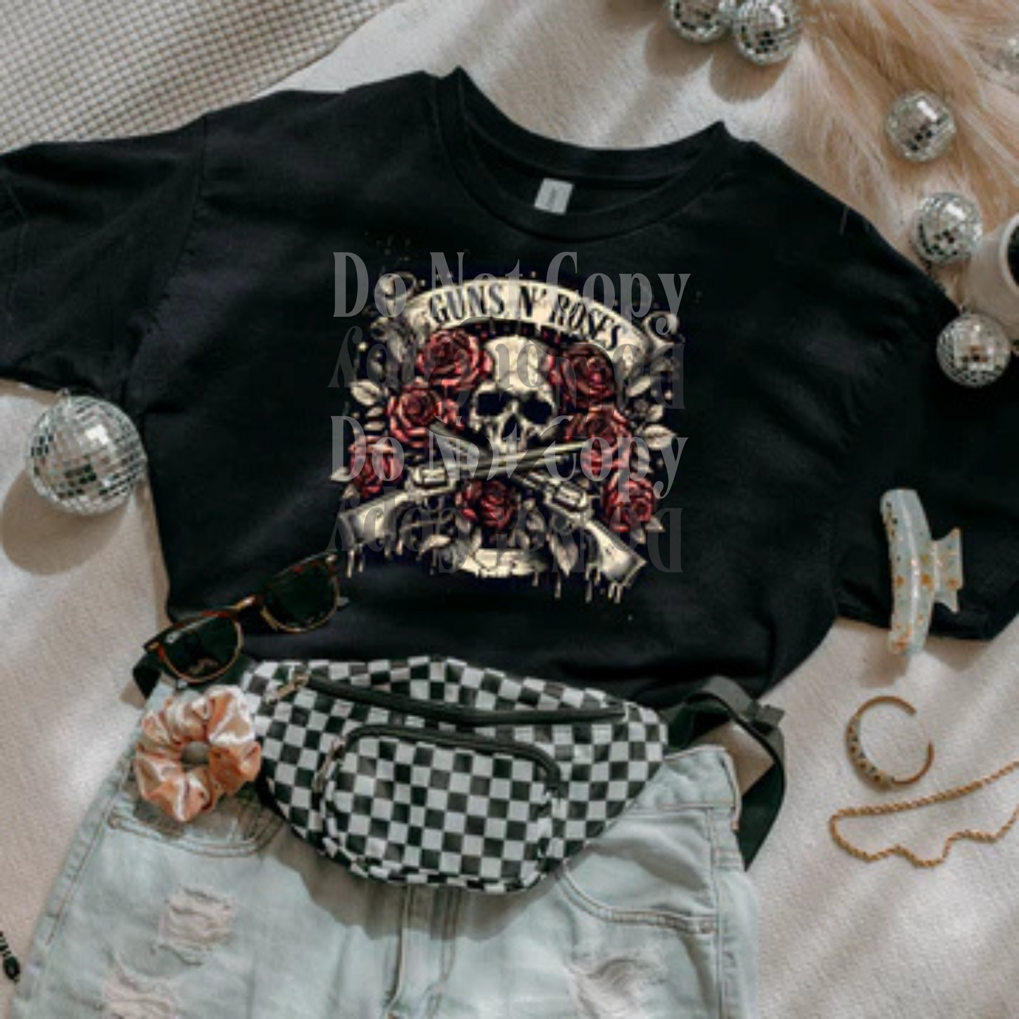 Any Color Tee - Roses and Guns
