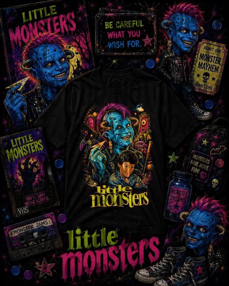 Little Monsters BLK Tee DTF Transfer
