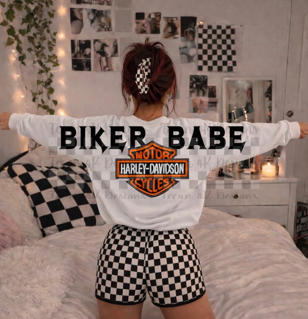 Biker Babe Black *Back Design*