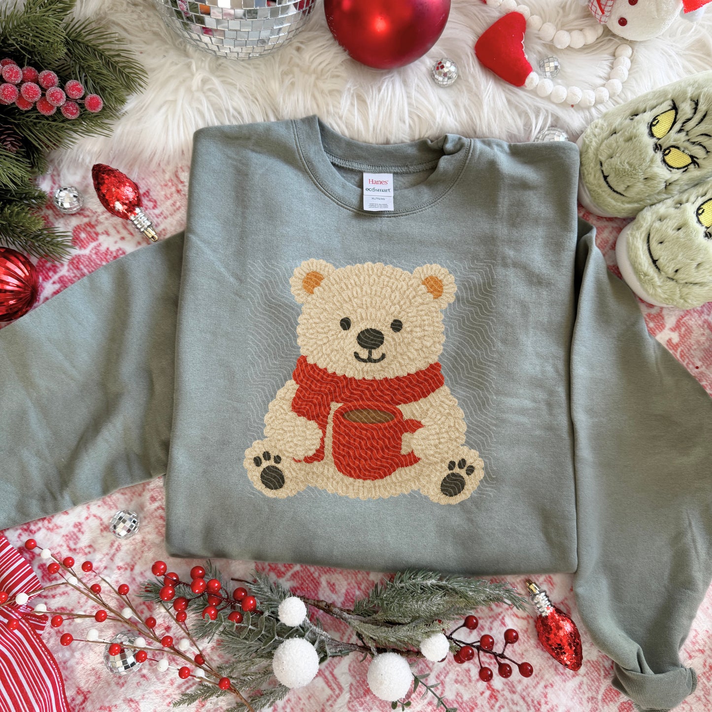 Faux Yarn Polar Bear