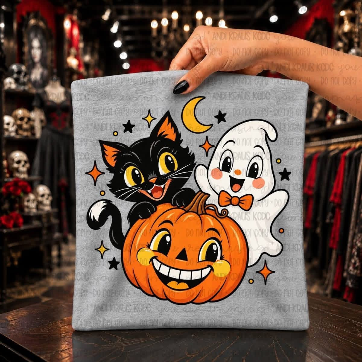 Black Cat Ghost Pumpkin Halloween