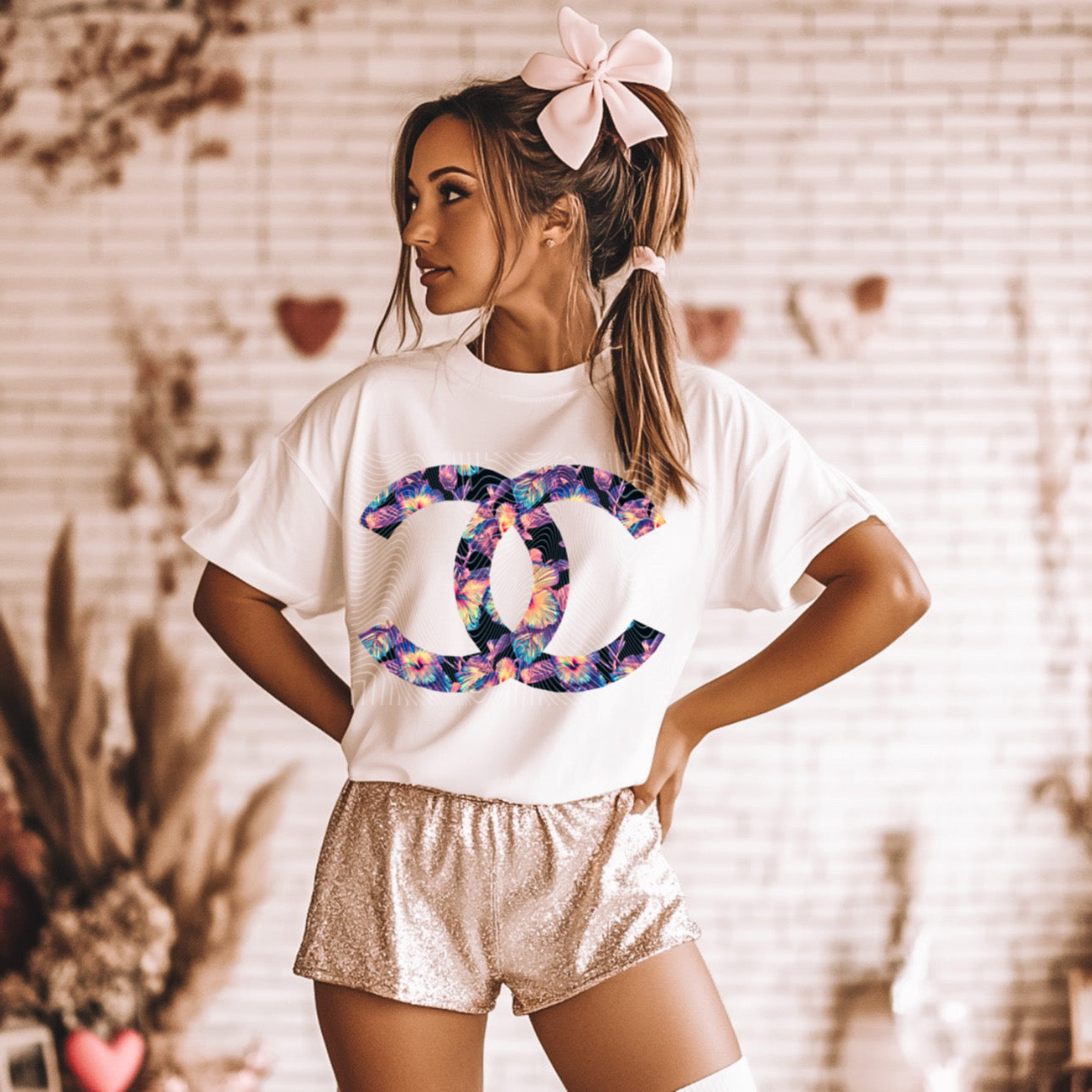 Bougie Neon Flowers