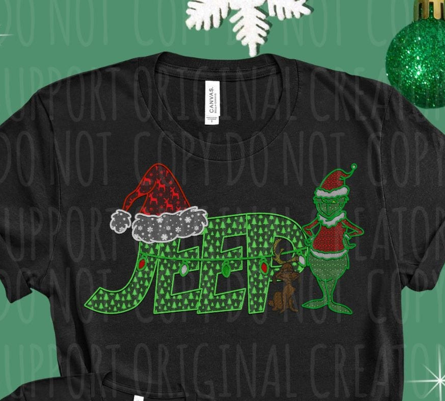 Grinc Jeep Christmas