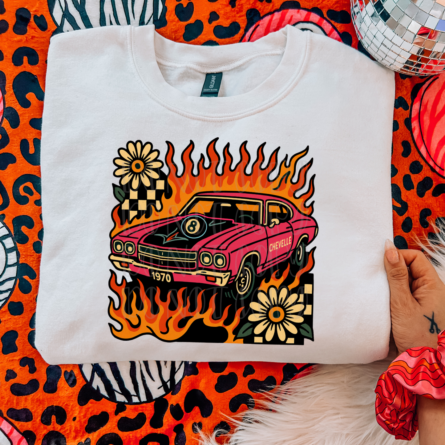 Flaming Chevelle Car