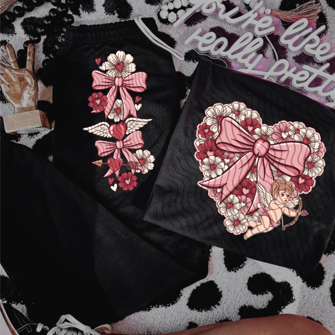Floral Heart Cupid
