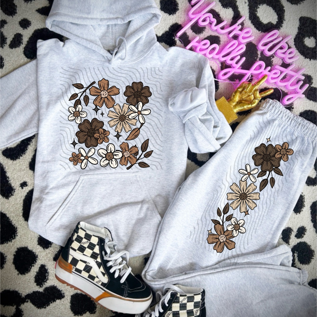 Brown Floral Collage