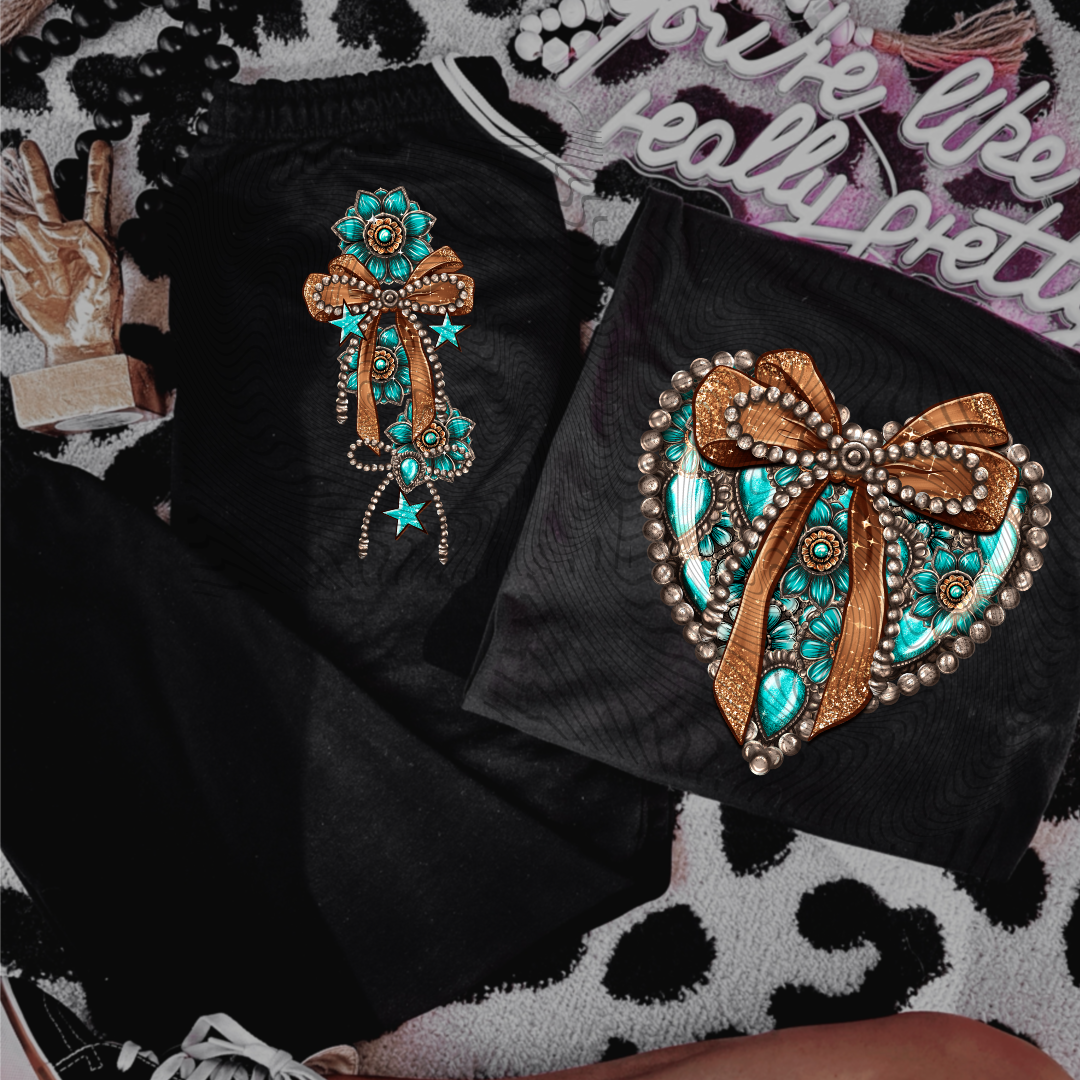 Turquoise Conchos Heart