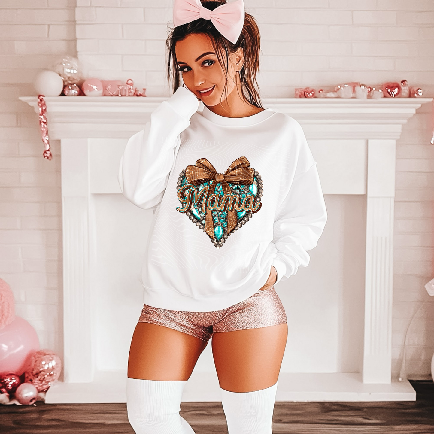 Mama Turquoise Heart