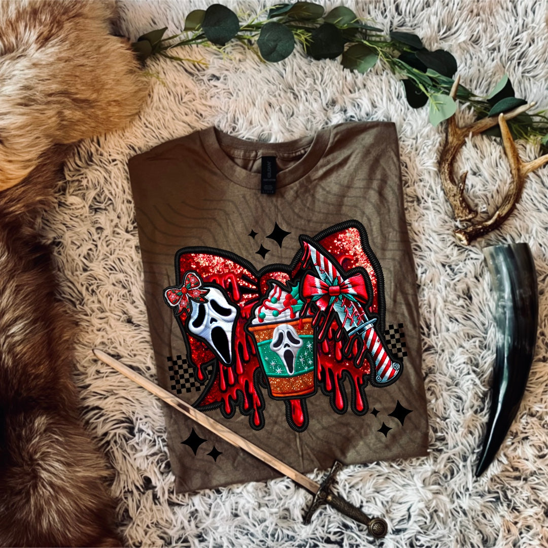 Scream Christmas Bow