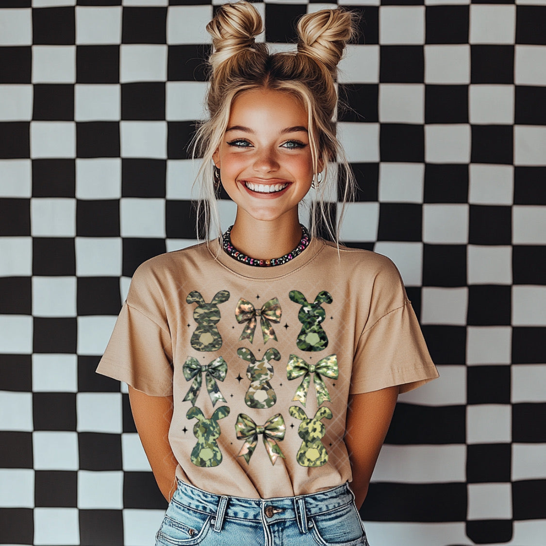 Camo Bunnies Bows