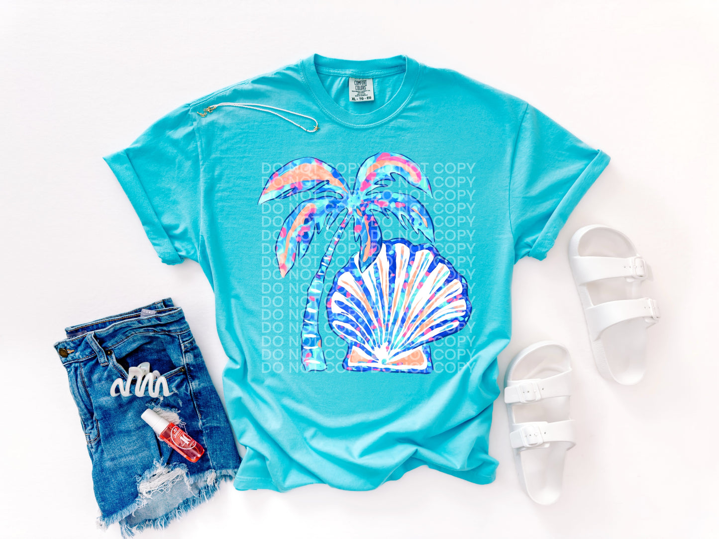 Coastal Palm Shell Blue