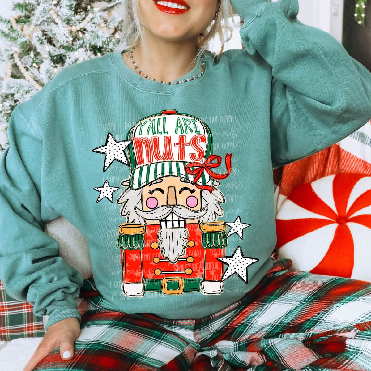 Y'all Are Nuts Nutcracker Stars DTF transfer