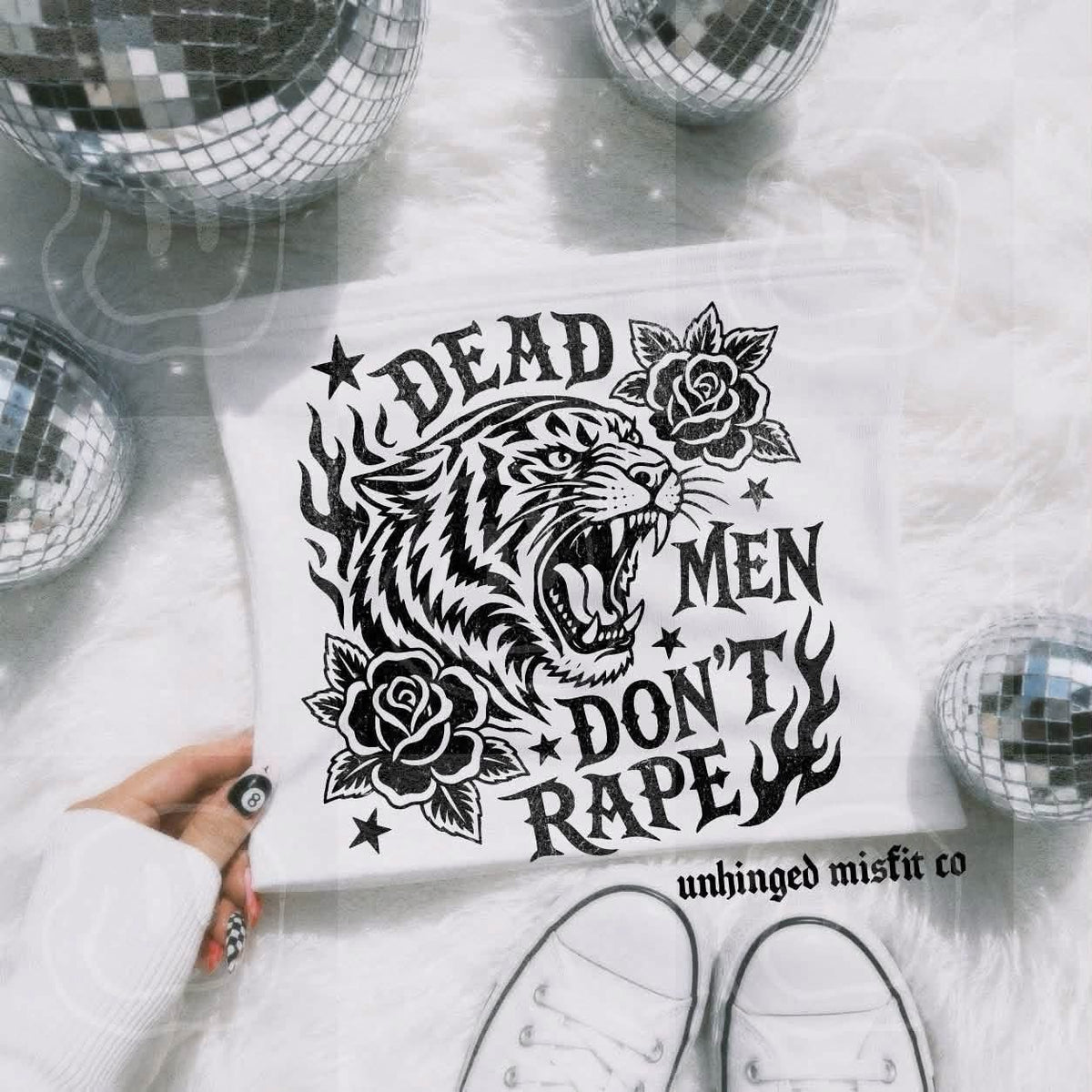 Dead Men Don't Rape Tiger DTF transfer