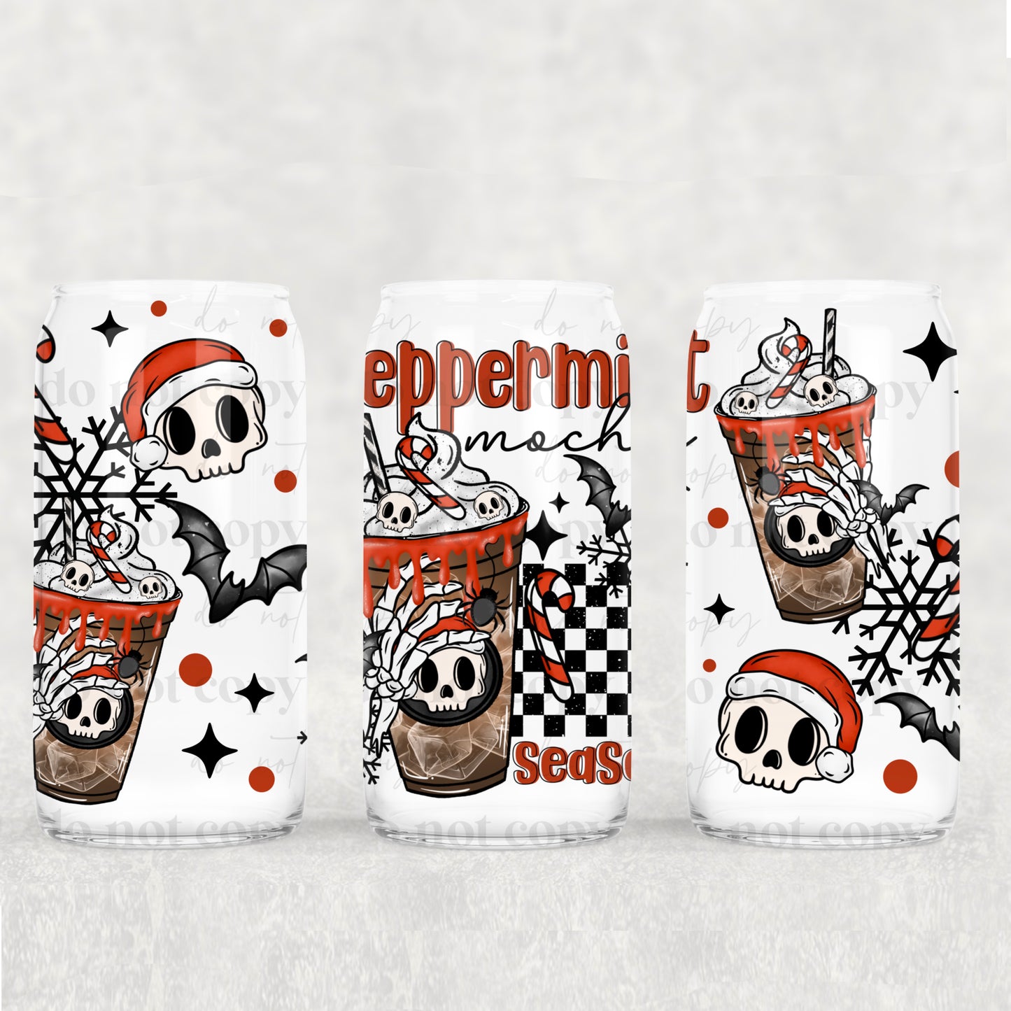 Peppermint Mocha Skull