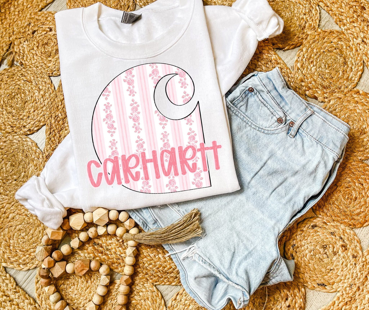 Pink Floral Western Workwear Inspired