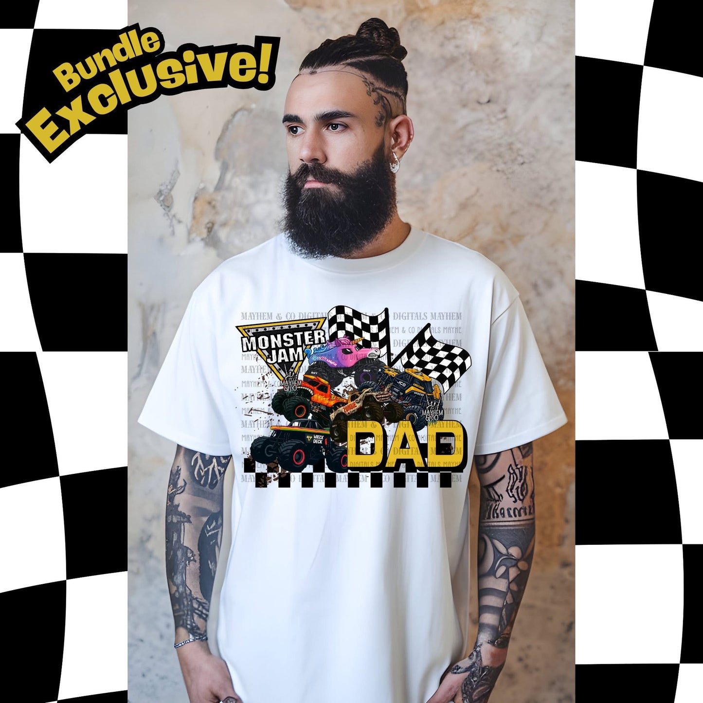 Monster Jam Dad Sparkle