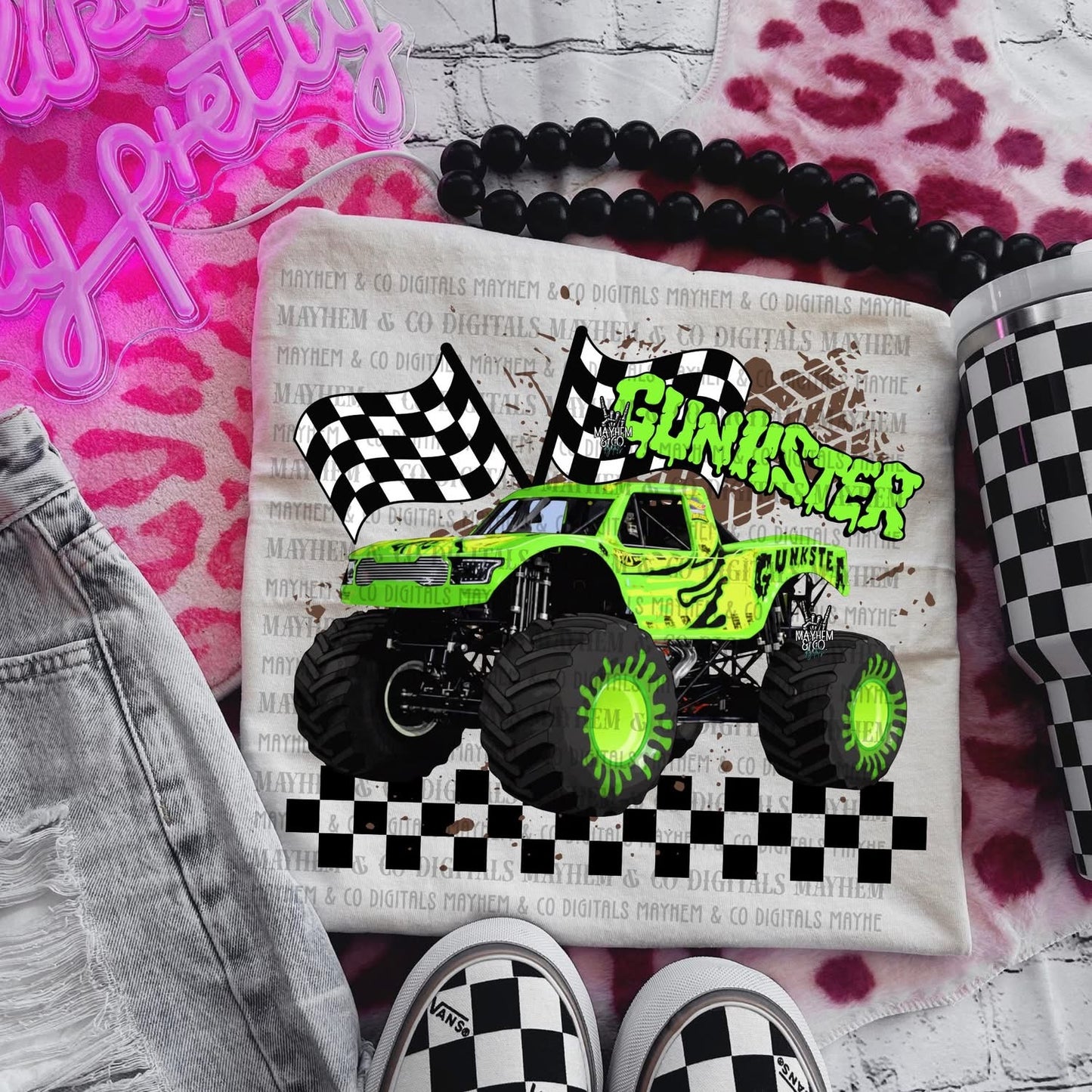 Green Slime Monster Truck