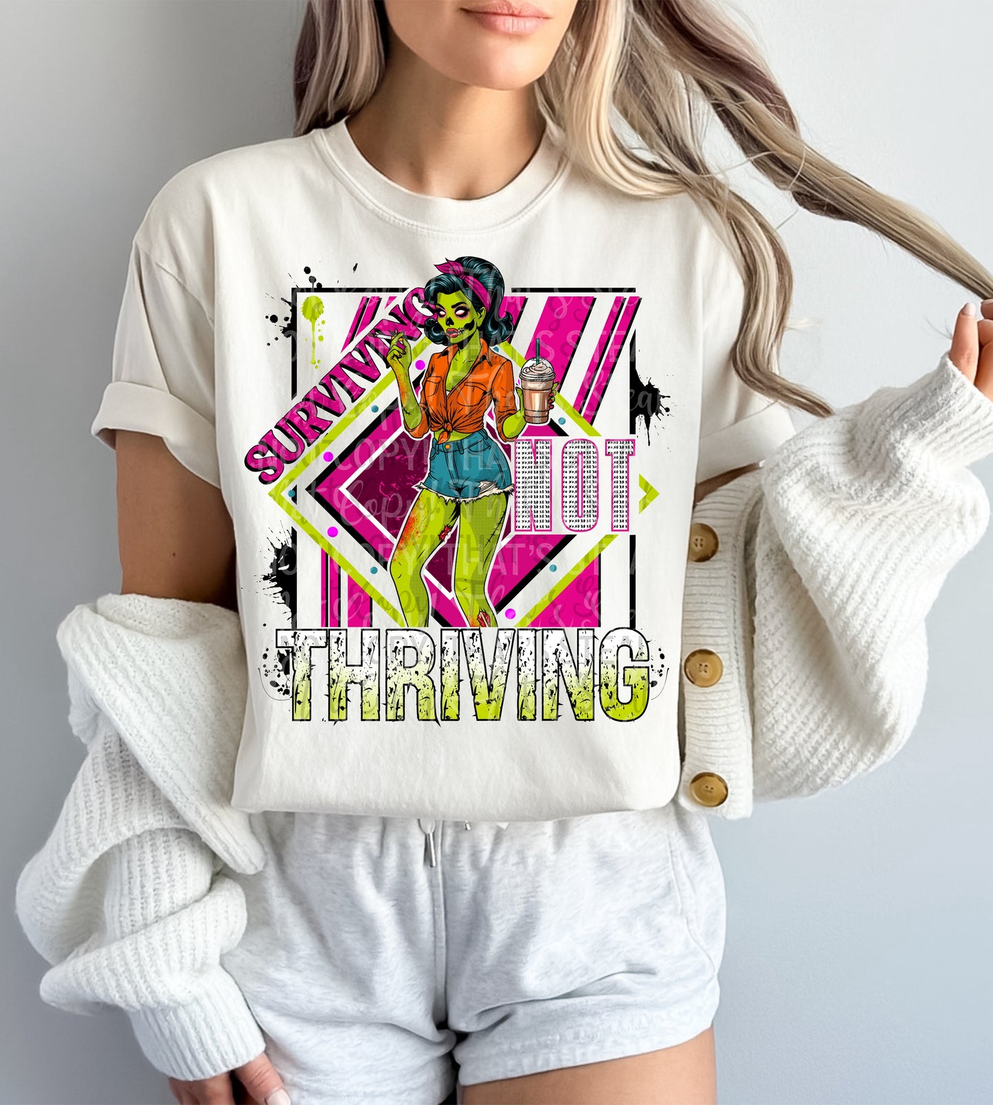 Surviving Not Thriving Zombie