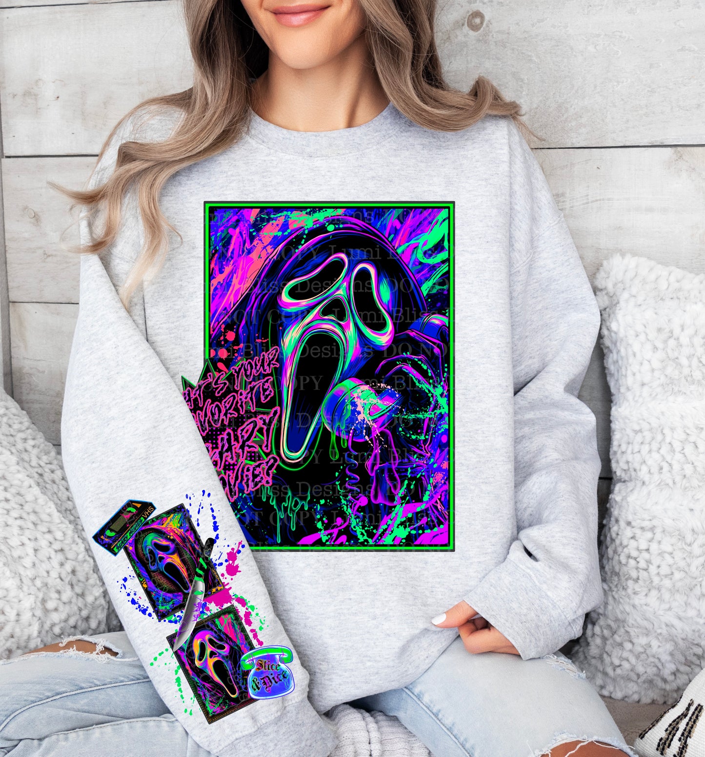 Neon Ghostface Horror