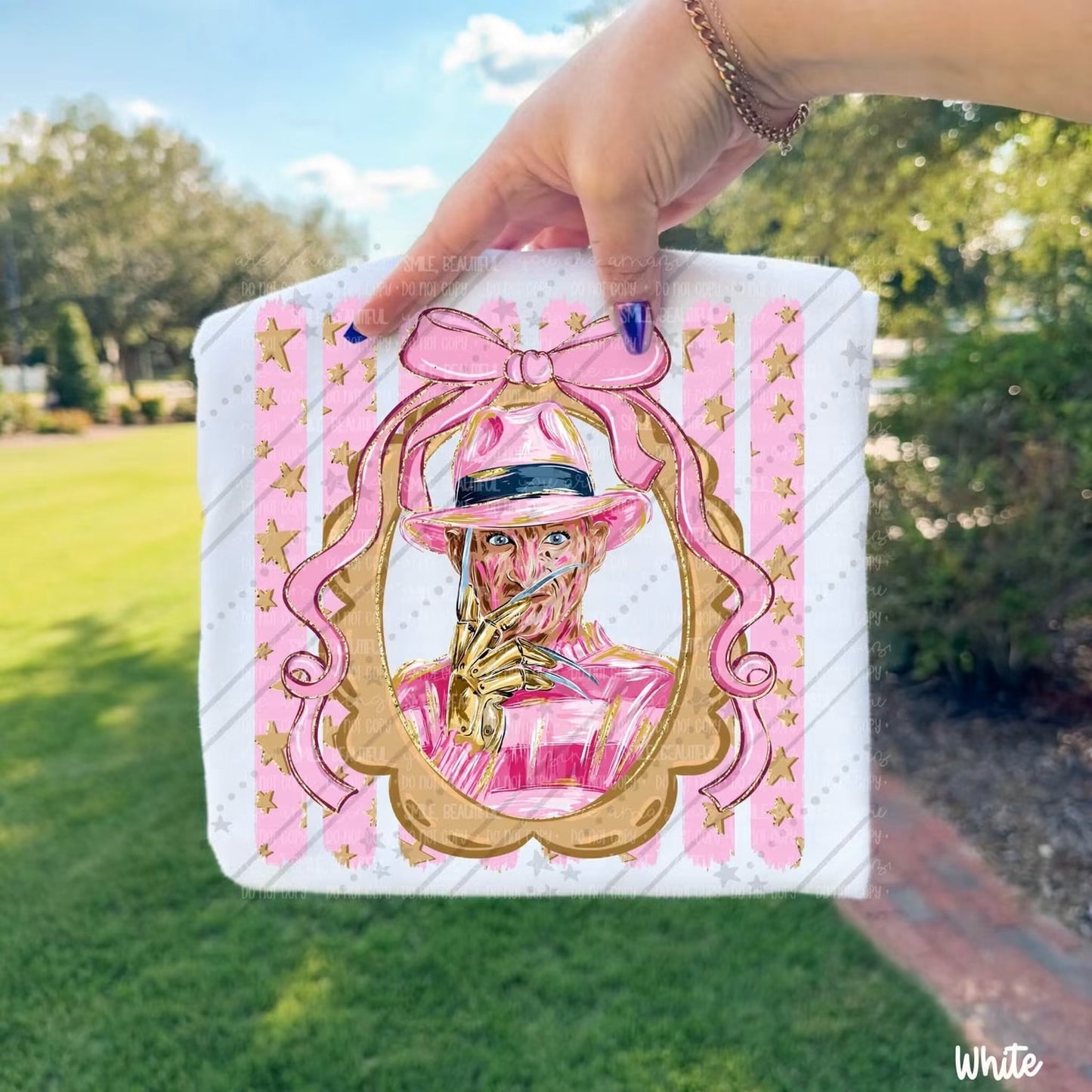 Freddy Krueger Pink Bow Frame
