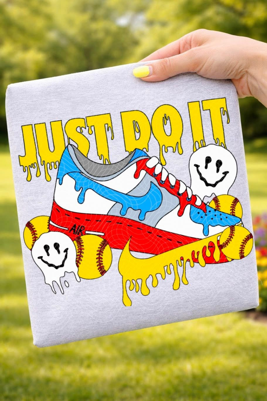 Just Do It Softball Drip Yellow