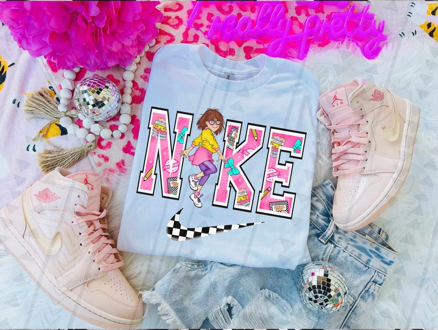 Pink Girl Power Swoosh