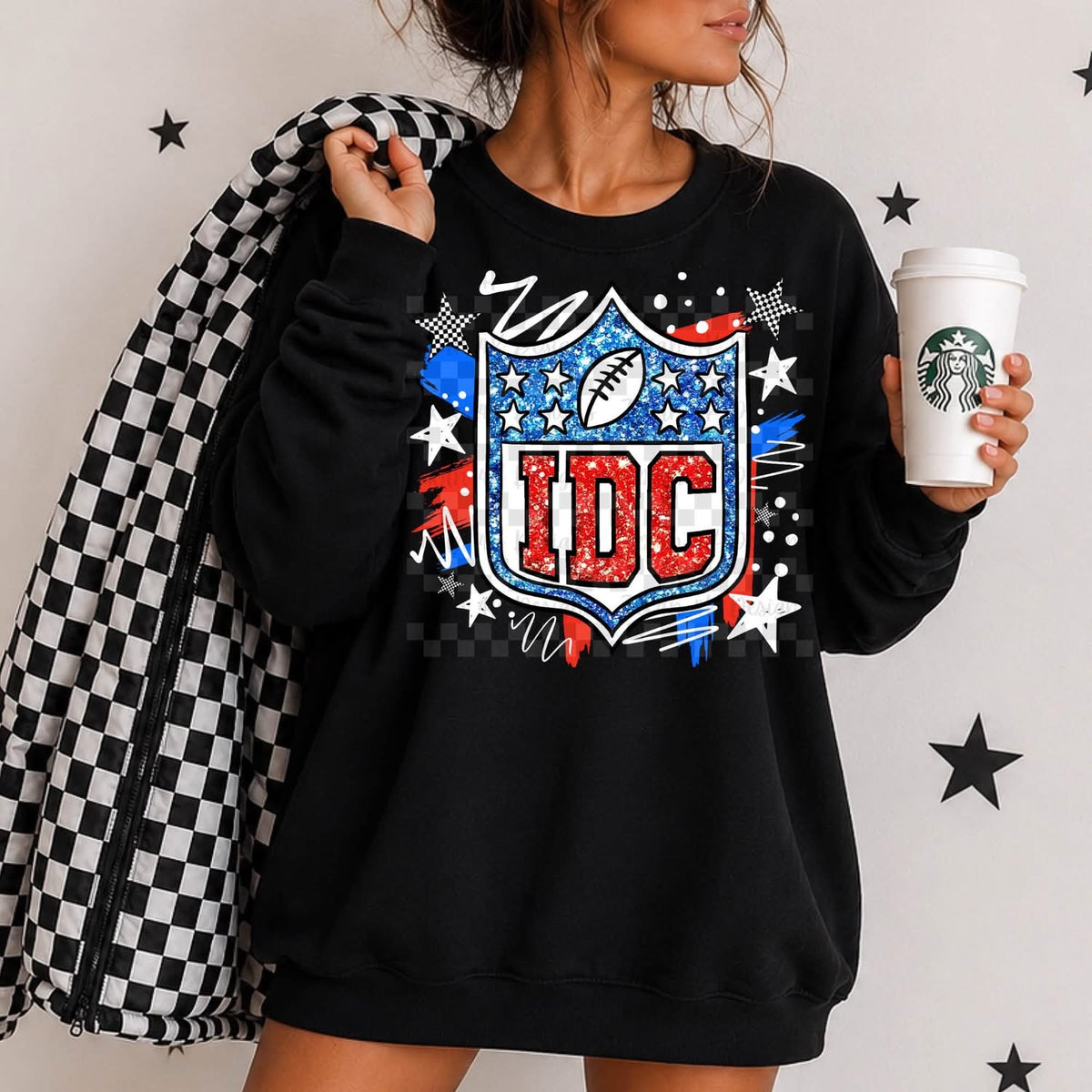 IDC Football Shield Glitter