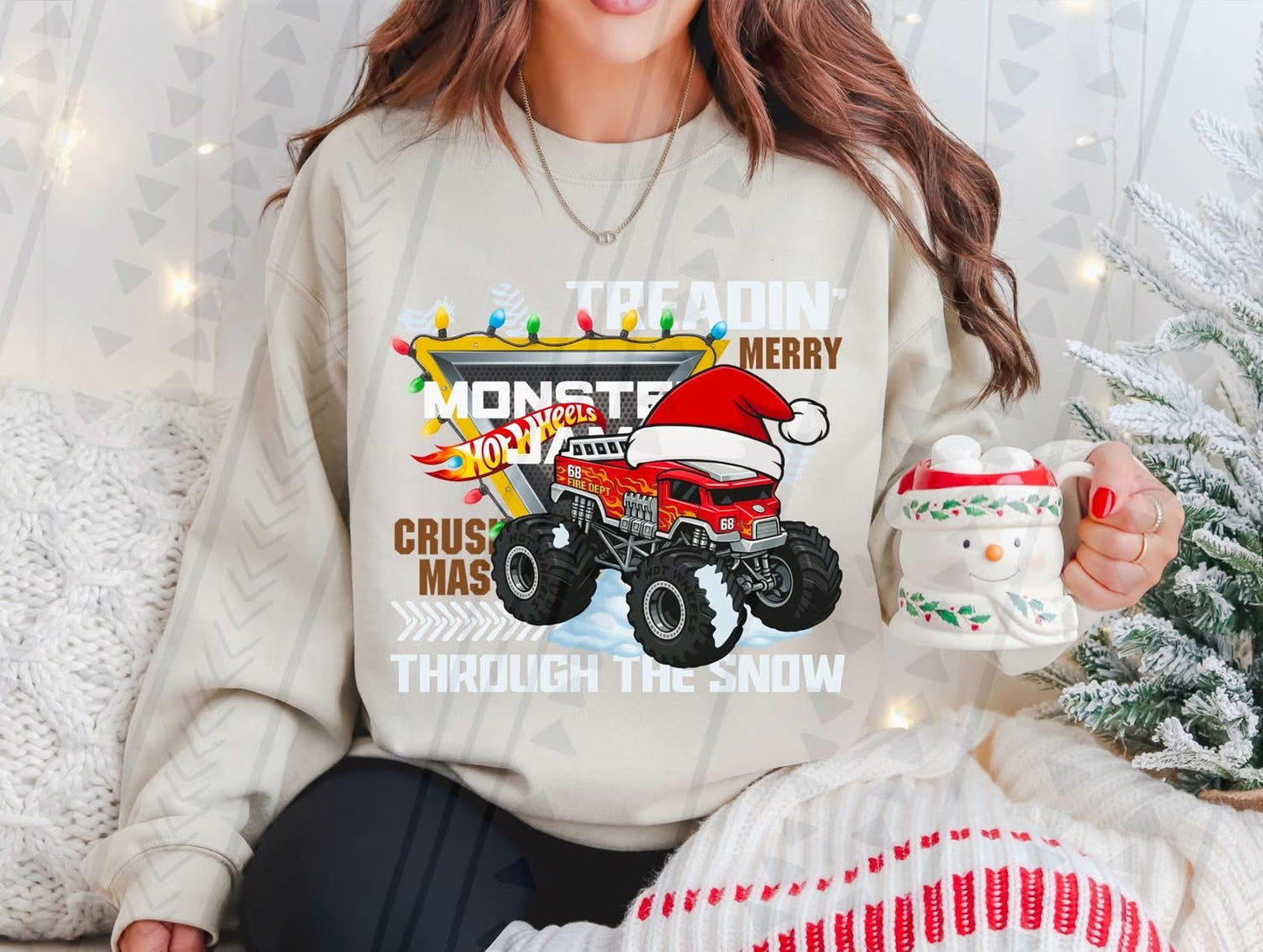 Merry Crushmas Hot Wheels Fire Truck