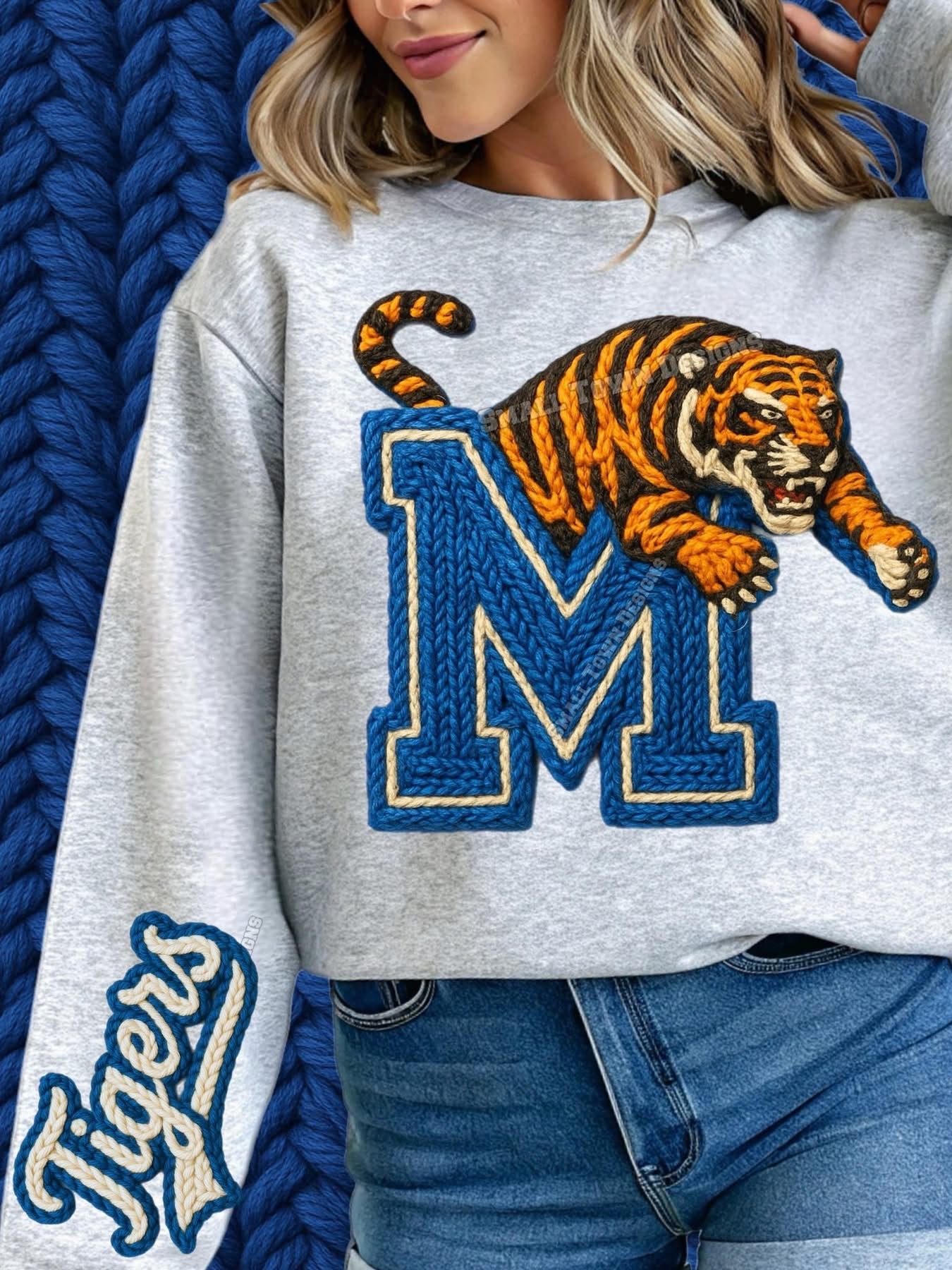 Memphis Tigers M Faux Yarn