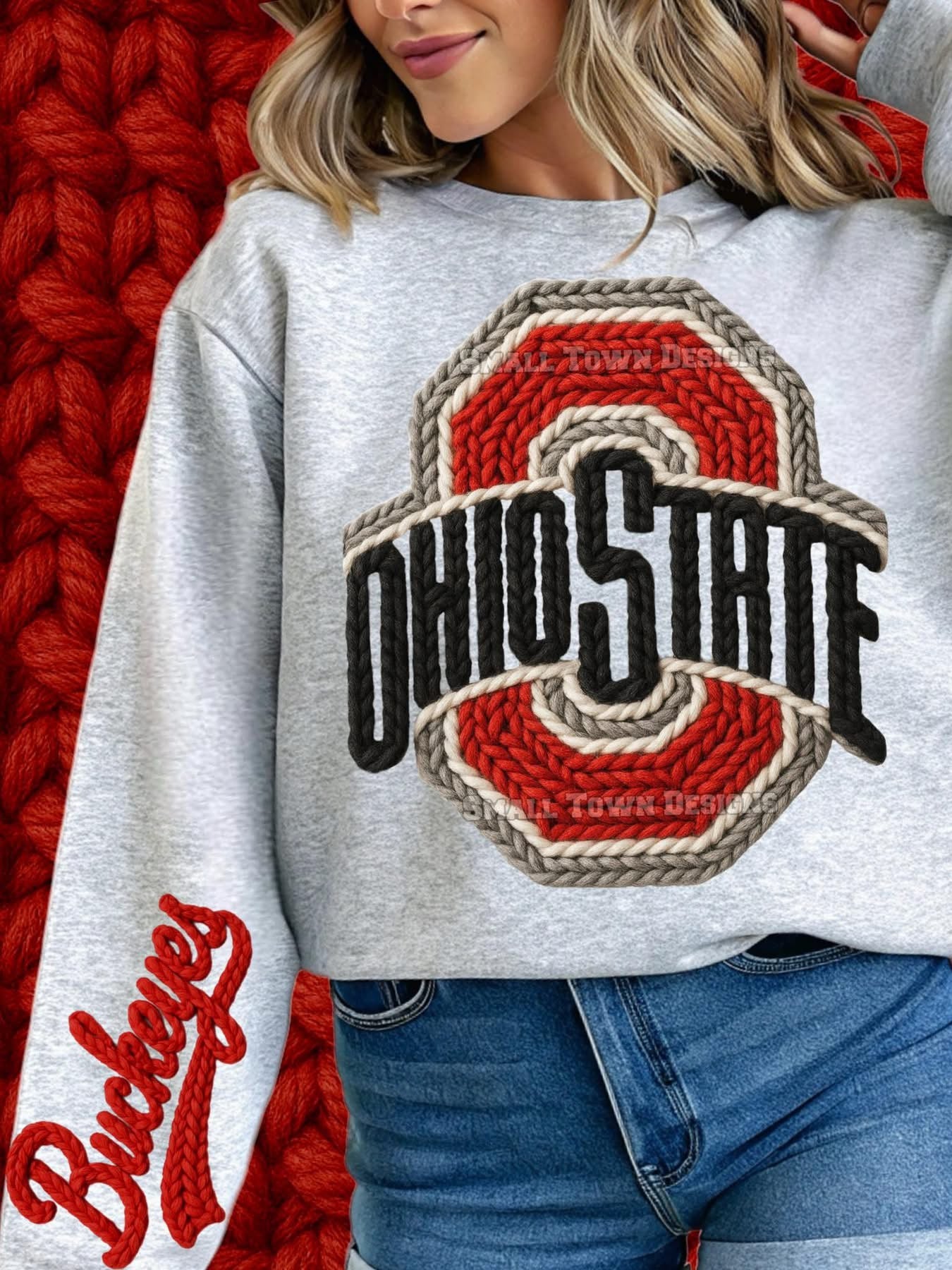 Ohio State Block O Faux Yarn