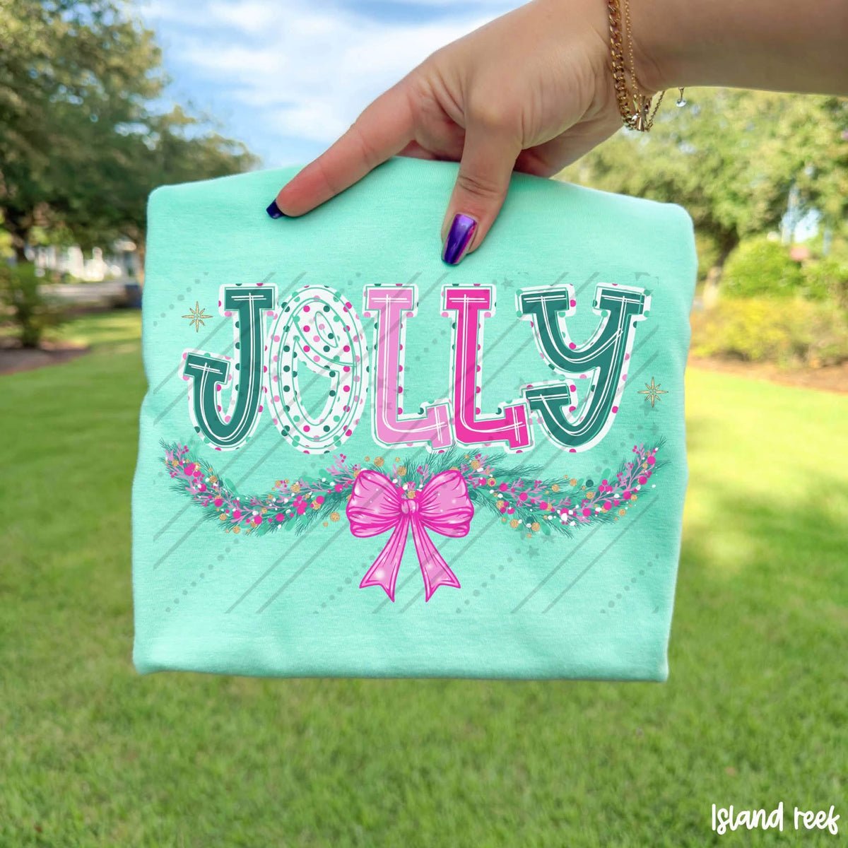 Jolly Pink Bow Garland