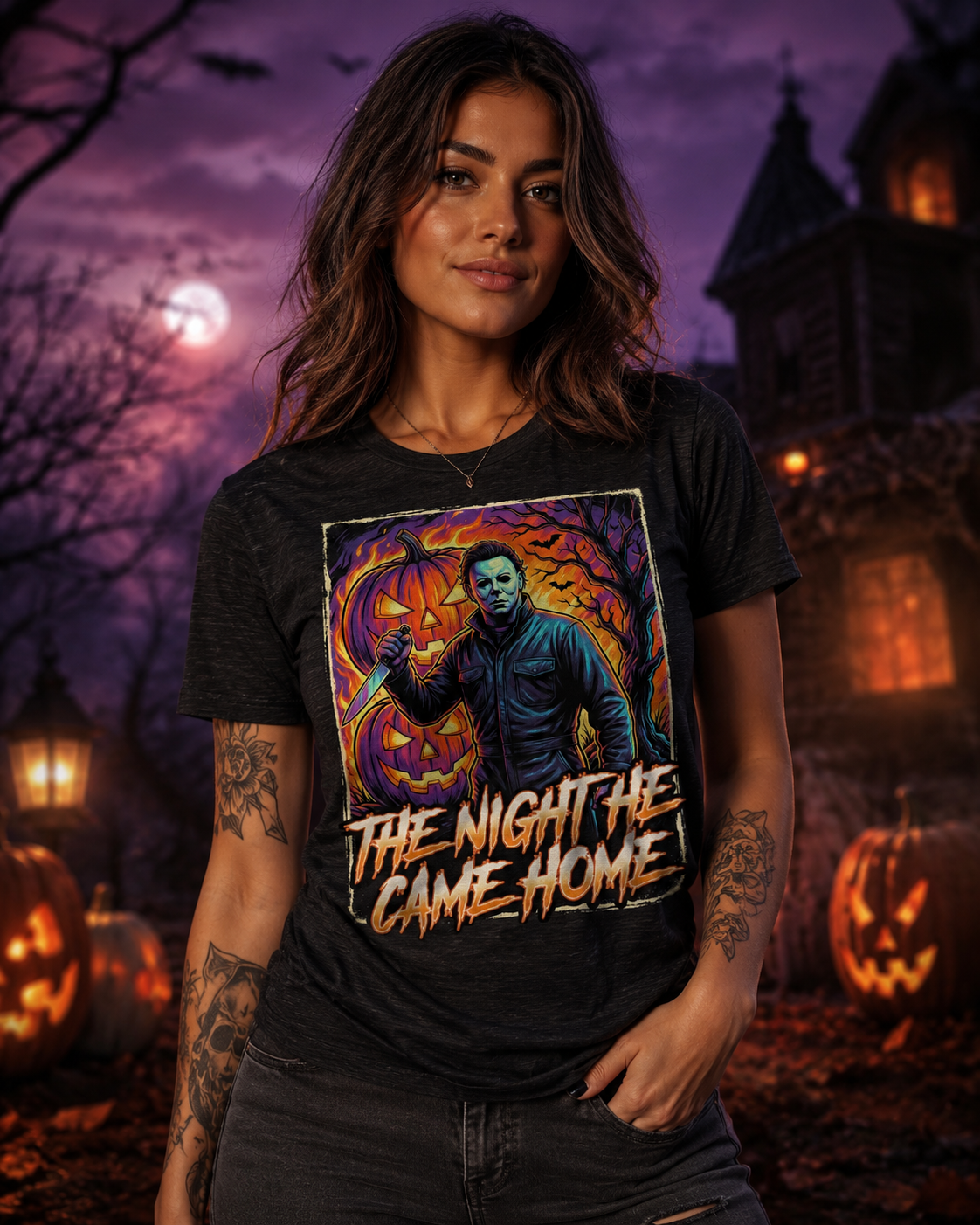 The Night He Came Home Blk Tee