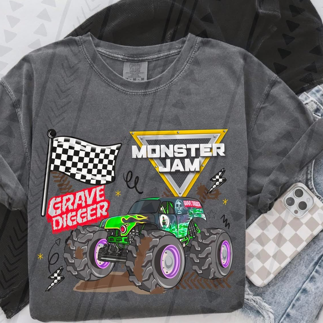 Monster Grave Digger Flag