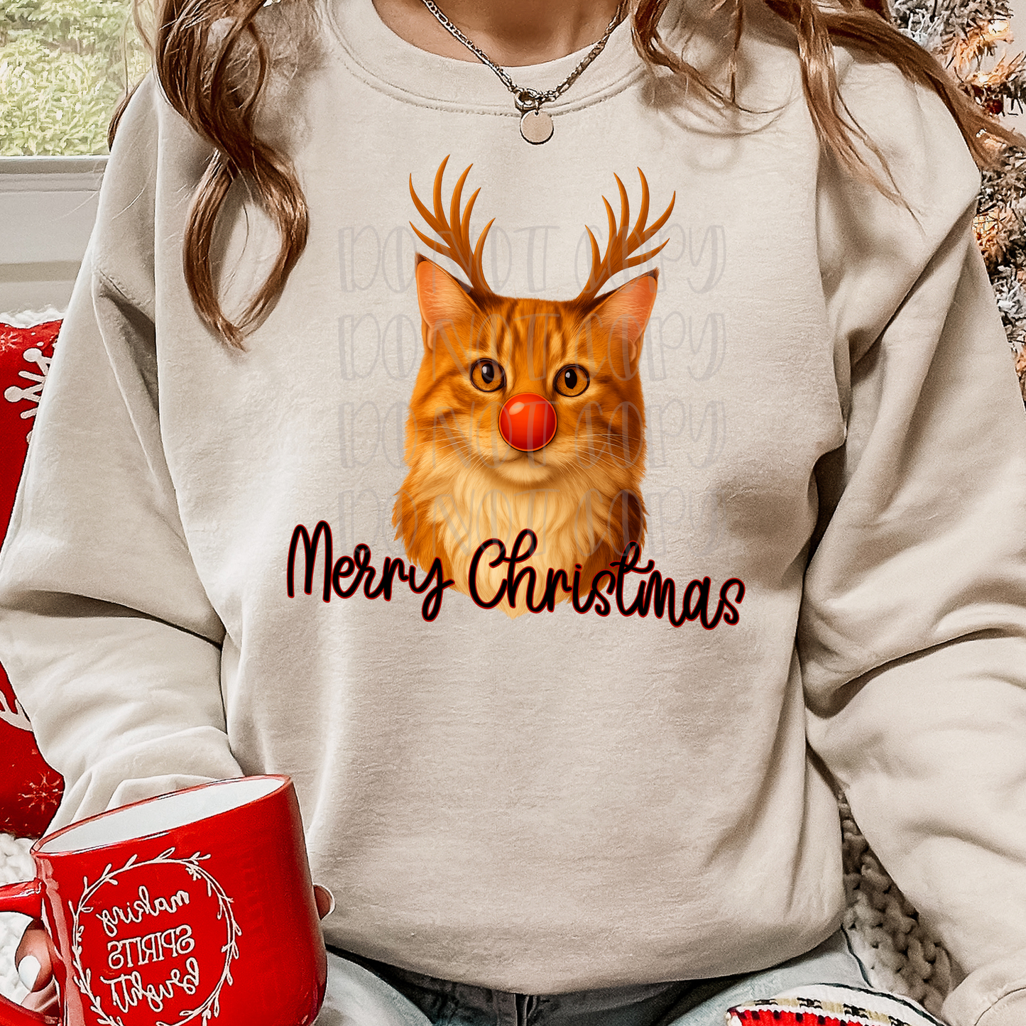 Reindeer Orange Cat