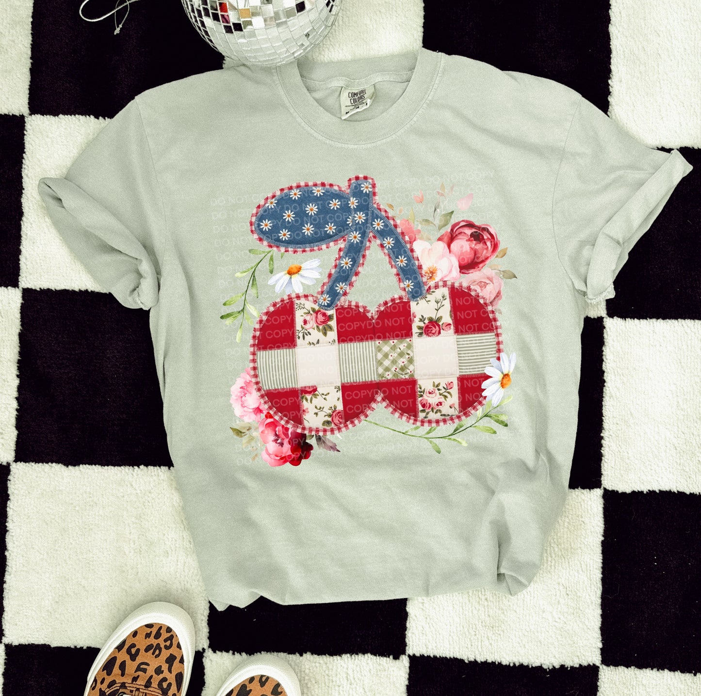 Cherry Patchwork Bow