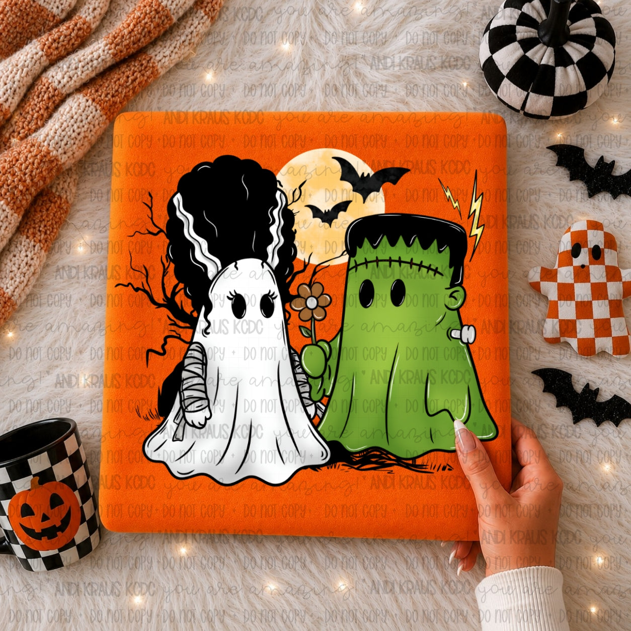 Frankenstein & Bride Ghost Couple
