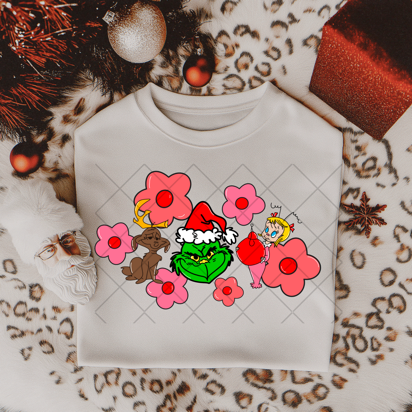 Pink Floral Green Guy