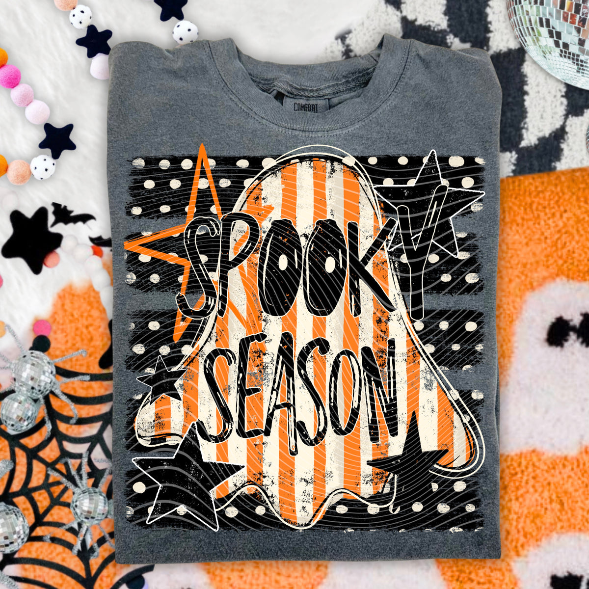 Spooky Season Ghost Star Design